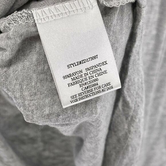 Altard State Dress Stretch Jersey Knit Gray Short Sleeve Varsity Stripe Size S - Picture 7 of 7